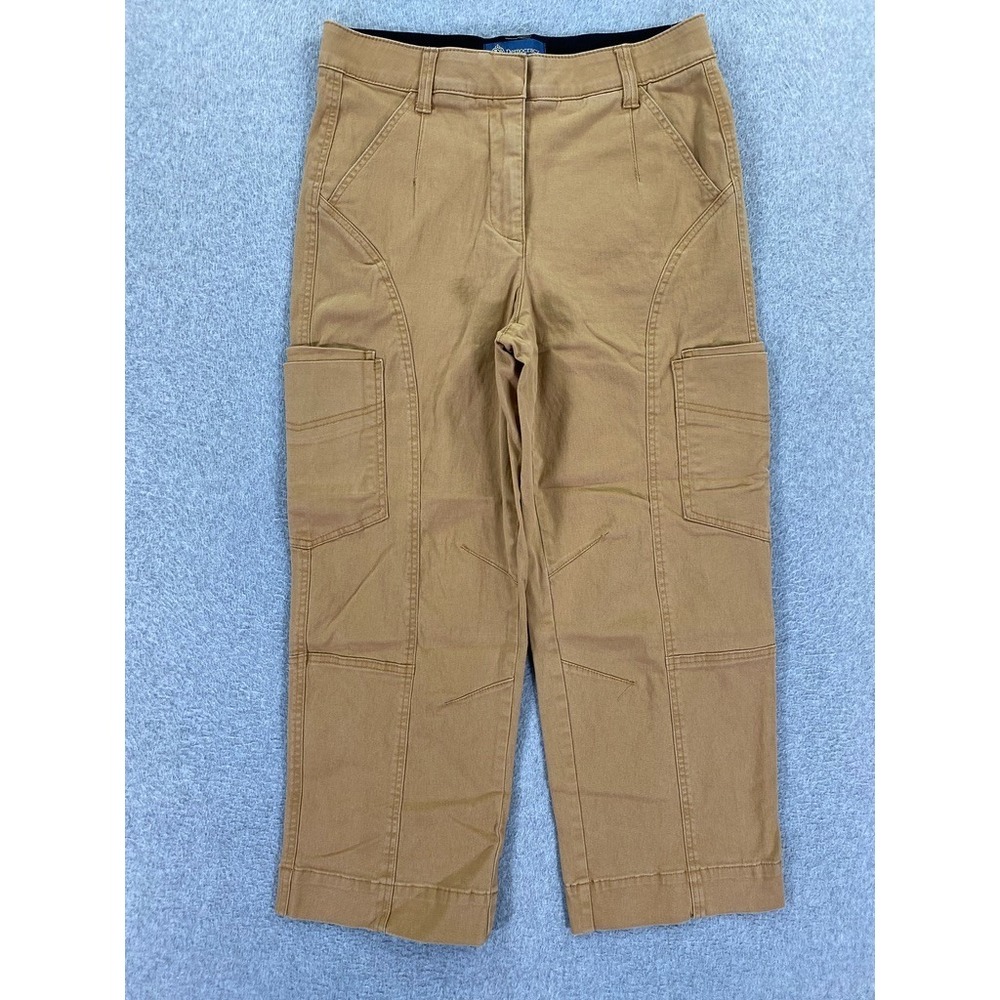 Democracy Pants Womens 8 Brown Ab Solution Skyrise Utility Straight Leg Cargo